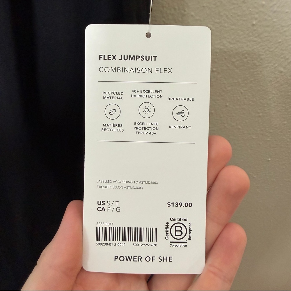 NEW | Athleta Flex Jumpsuit,โ NWT, Small Tall, Black - Picture 9 of 11
